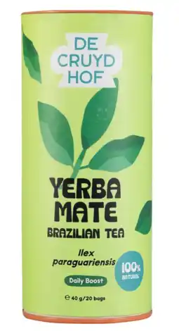 De Online Drogist Cruydhof Thee Yerba Mate/ IIex Paraguariensis 20ST aanbieding