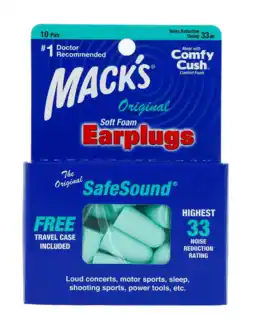 De Online Drogist Macks Soft Foam Earplugs SafeSound Original 10PR aanbieding
