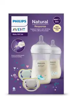 De Online Drogist Avent Nutural Response Starterset 2x Fles & Fopspeen 1ST aanbieding