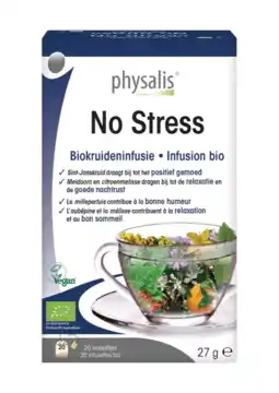De Online Drogist Physalis No Stress Biokruideninfusie Zakjes 20ZK aanbieding