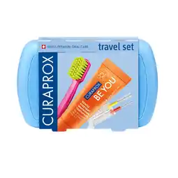 De Online Drogist Curaprox Travel Set Blauw 1ST aanbieding