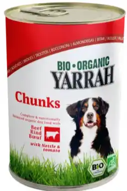 De Online Drogist Yarrah Beef Chunks Hondenvoer 405GR aanbieding