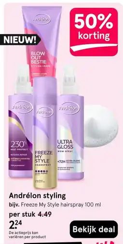 Etos Andrélon styling aanbieding