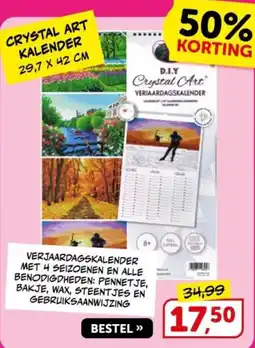 Boekenvoordeel Crystal Art verjaardagskalender aanbieding