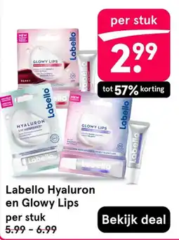 Etos Labello Hyaluron en Glowy Lips aanbieding