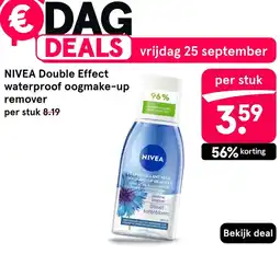 Etos NIVEA Double Effect waterproof oogmake-up remover aanbieding