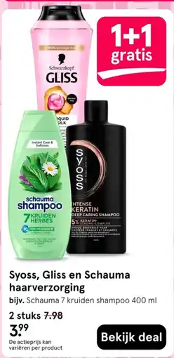 Etos Syoss, Gliss en Schauma haarverzorging aanbieding