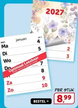 Boekenvoordeel 2027 kalender aanbieding
