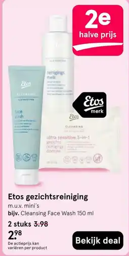 Etos Etos gezichtsreiniging aanbieding
