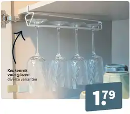 Wibra Keukenrek voor glazen aanbieding
