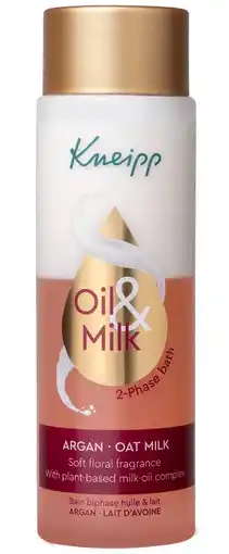 De Online Drogist Kneipp Oil & Milk 2-Fasen Bad - Argan Havermelk 100ML aanbieding