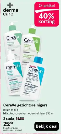 Etos CeraVe gezichtsreinigers aanbieding