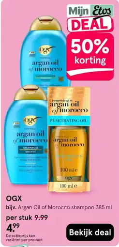 Etos OGX argan oil of morocco aanbieding