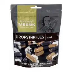De Online Drogist Meenk Dropstaafjes 225GR aanbieding