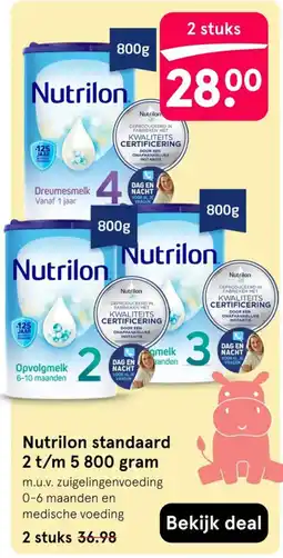 Etos Nutrilon standaard 2 t/m 5 800 gram aanbieding