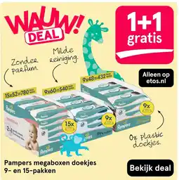Etos Pampers megaboxen doekjes aanbieding