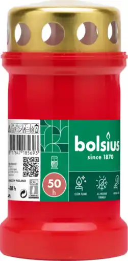 De Online Drogist Bolsius Graflicht Rood Met Deksel Nr3 1ST aanbieding