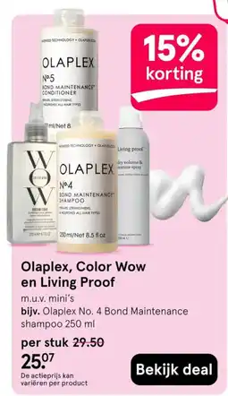 Etos Olaplex, Color Wow en Living Proof aanbieding