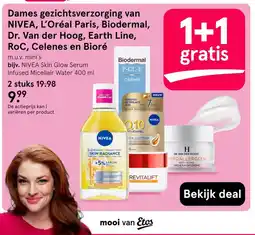 Etos NIVEA Skin Glow Serum Infused Micellair Water 400 ml aanbieding