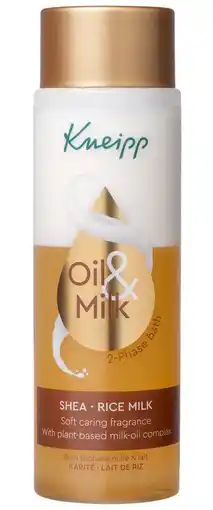 De Online Drogist Kneipp Oil & Milk 2-Fasen Bad - Shea Rijstmelk 100ML aanbieding
