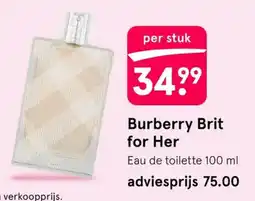 Etos Burberry brit for her aanbieding