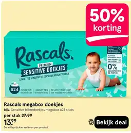 Etos Rascals sensitive doekjes aanbieding