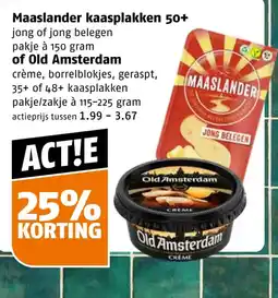 Poiesz Maaslander kaasplakken 50+ of Old Amsterdam aanbieding