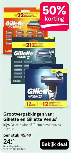 Etos Gillette en Gillette Venus aanbieding