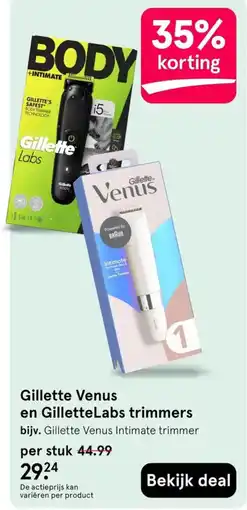 Etos Gillette Venus en GilletteLabs trimmers aanbieding
