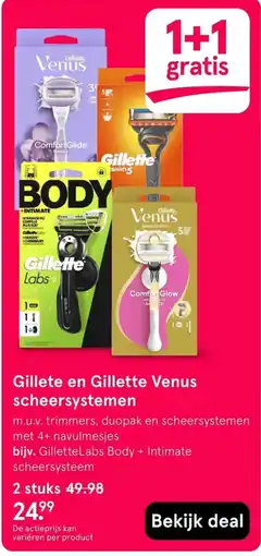 Etos Gillette en Gillette Venus scheersystemen aanbieding