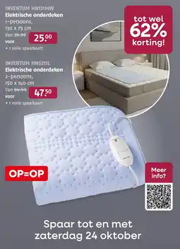 Poiesz INVENTUM HN5211L Elektrische onderdeken aanbieding