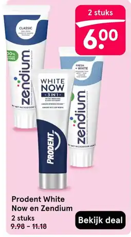 Etos Prodent White Now en Zendium aanbieding