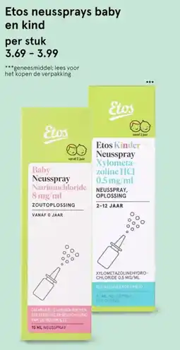 Etos Etos neussprays baby en kind aanbieding