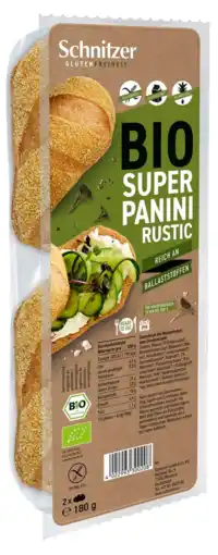 De Online Drogist Schnitzer Gluten Freiheit Bio Super Panini Rustic 180GR aanbieding