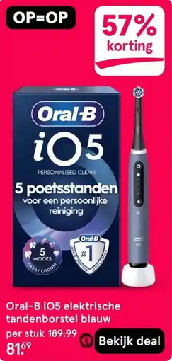 Etos Oral-B iO5 elektrische tandenborstel blauw aanbieding