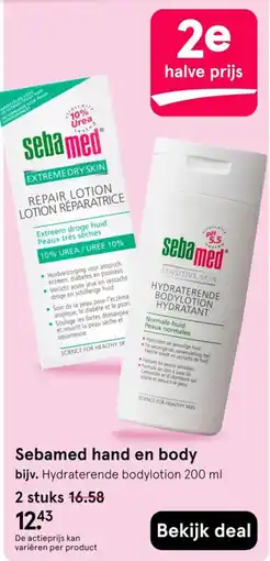 Etos sebamed hand en body aanbieding