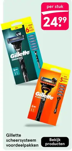 Etos Gillette scheersysteem voordeelpakken aanbieding
