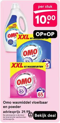 Etos Omo wasmiddel vloeibaar en poeder aanbieding