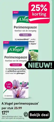 Etos A.Vogel perimenopauze aanbieding