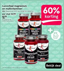 Etos Lucovitaal magnesium en multivitaminen aanbieding