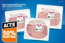 Poiesz Slagerskwaliteit gegrilde beenham, slagersachterham of Yorkham aanbieding