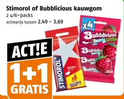 Poiesz Stimorol of Bubblicious kauwgom aanbieding