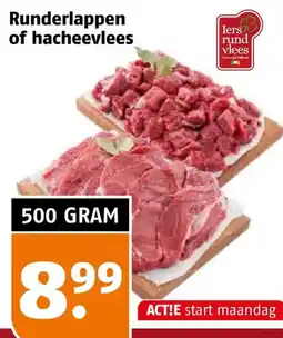 Poiesz Runderlappen of hacheevlees aanbieding