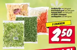 Nettorama Andijvie fijn, boerenkool grof, hutspot klein of Quik's stamppot aardappelen aanbieding