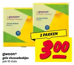 Nettorama gele viscosedoekjes aanbieding