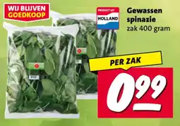 Nettorama Gewassen spinazie aanbieding