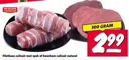 Nettorama Filethaas culinair met spek of beenham culinair naturel aanbieding
