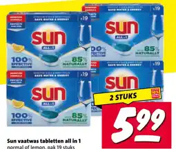 Nettorama Sun vaatwas tabletten all in 1 aanbieding
