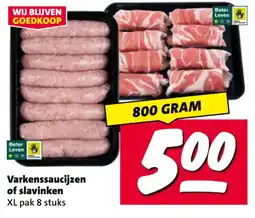Nettorama Varkenssaucijzen of slavinken aanbieding