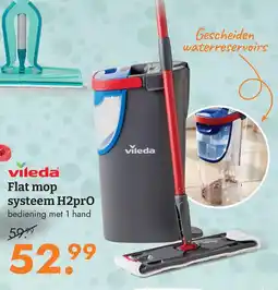 Blokker Vileda flat mop systeem h2pro aanbieding